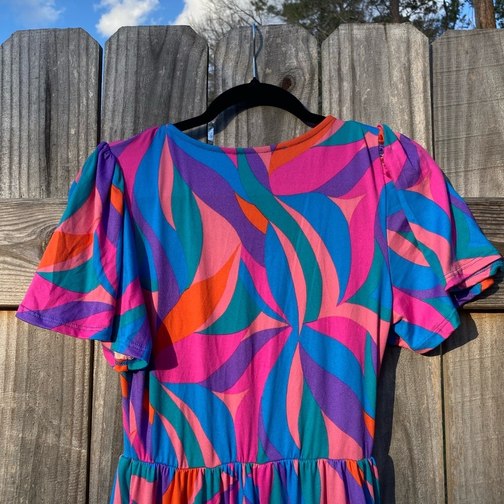 Colorful Abstract Midi Dress - Picture 8 of 8
